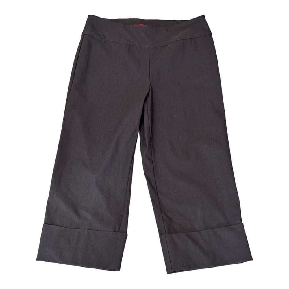 LISETTE L PANT-ALON Women's High Waist Cropped Capri Trouser Pants Gray Size 4
